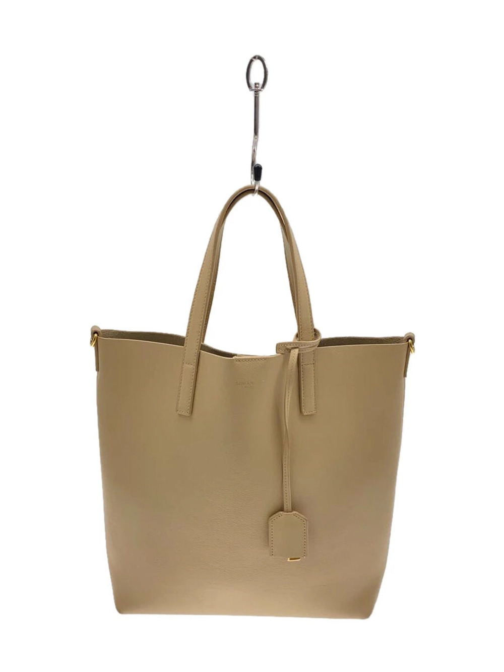 Saint Laurent Toy North South Shopping Tote Leather Beige Tan